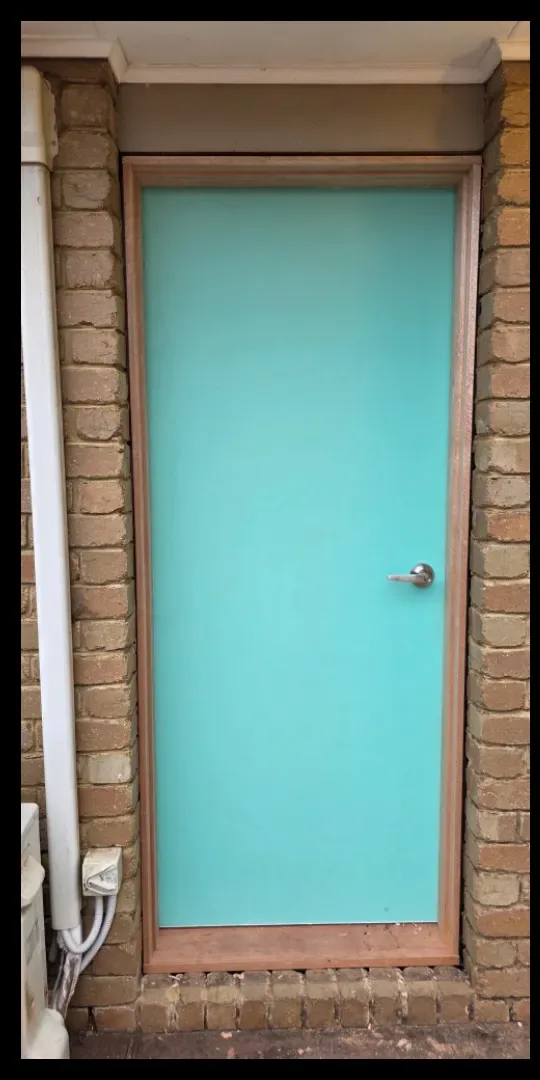 Before: Exterior door replacement