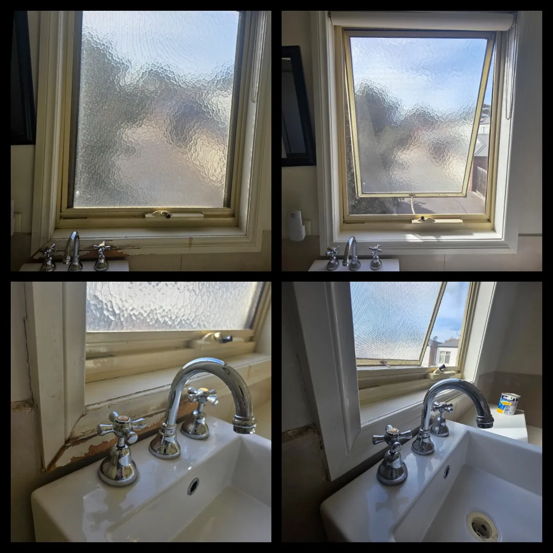 Bathroom window and sink repair